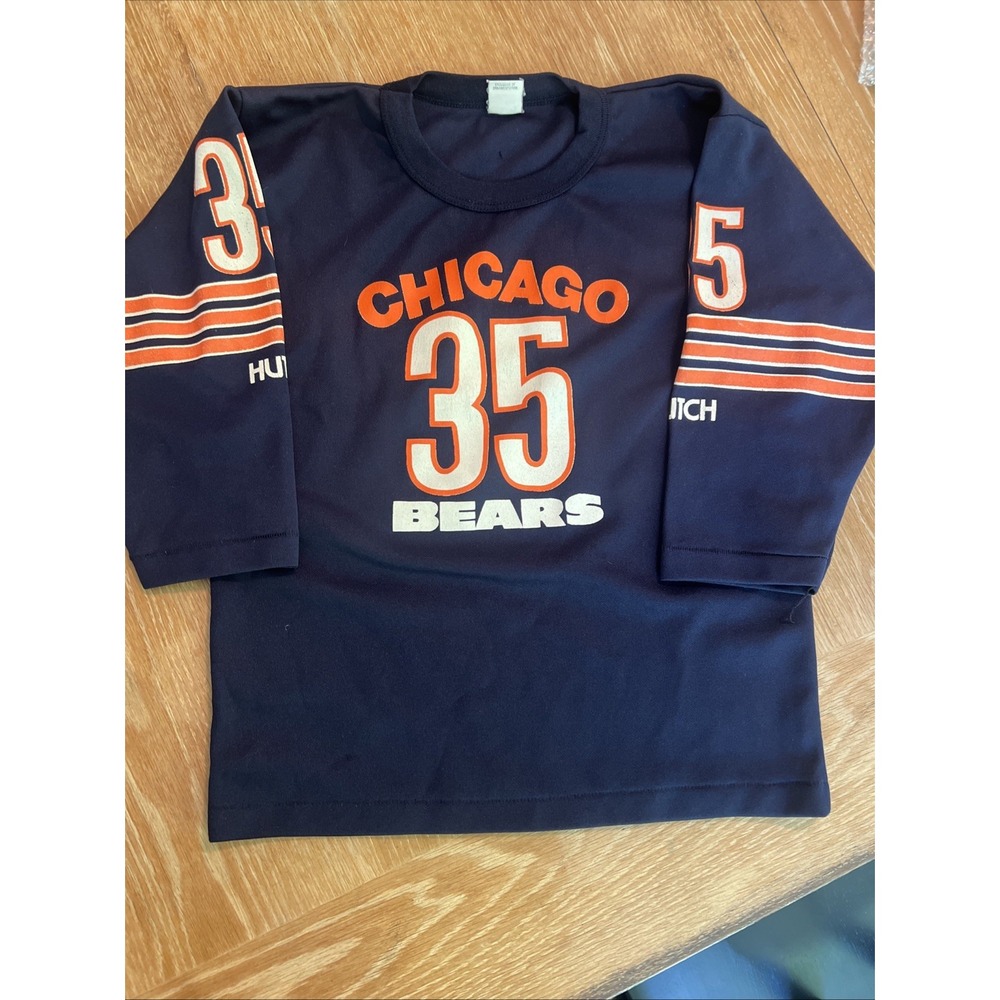Vintage Chicago Bears Jersey Youth Medium Blue NFL Football Hutch Boys USA Made
